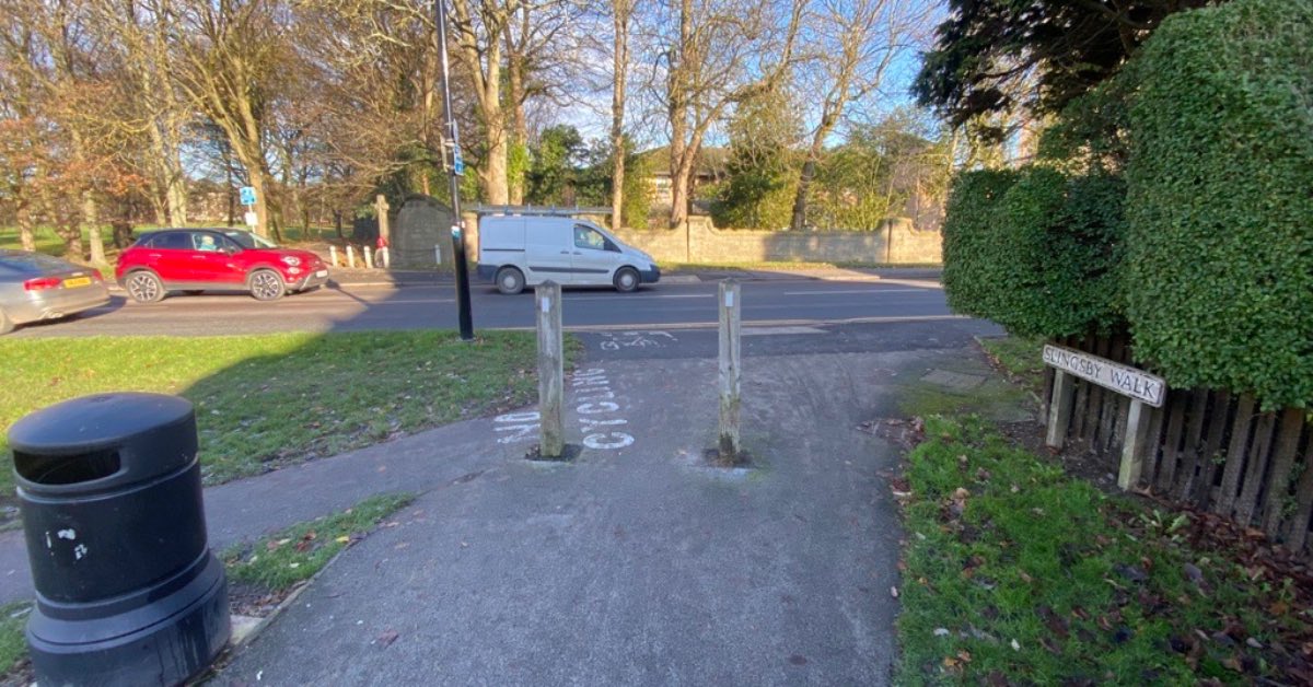 The location of the proposed crossing on Wetherby Road.