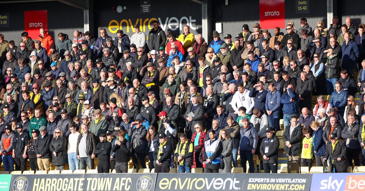 Photo of the crowd at a Harrogate Town home match.