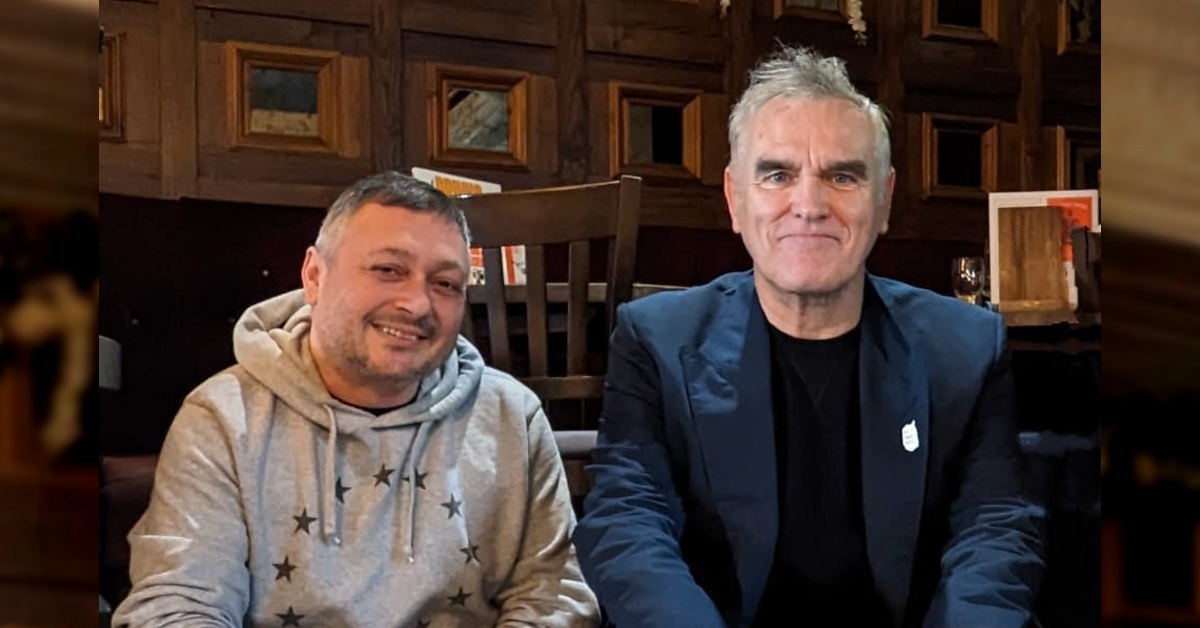 Morrissey with Chris Russell in the Harrogate Arms