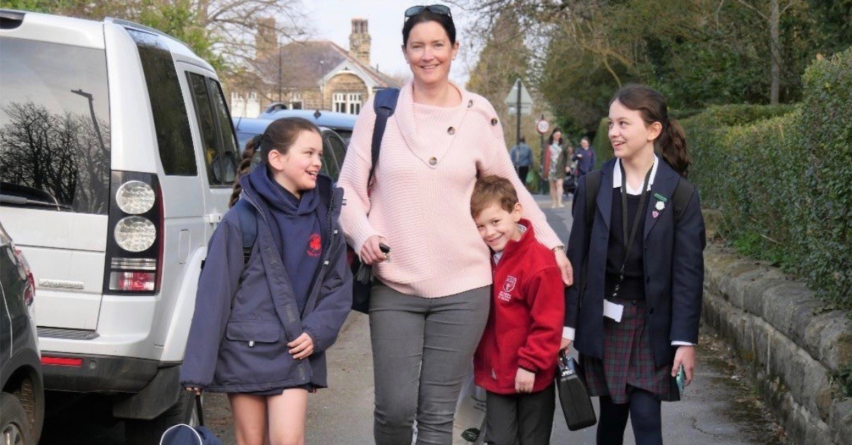 Photo of Philippa Badger with her children. Philippa died at the age of 42 just 36 hours after being diagnosed with leukaemia.