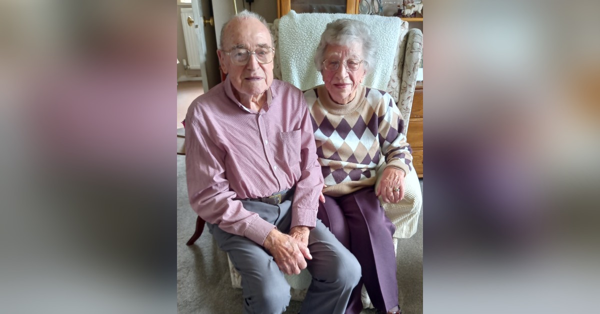 Photo of Roy and Freda Ward, a couple in Bilton who will celebrate their 80th wedding anniversary on July 1, 2023.