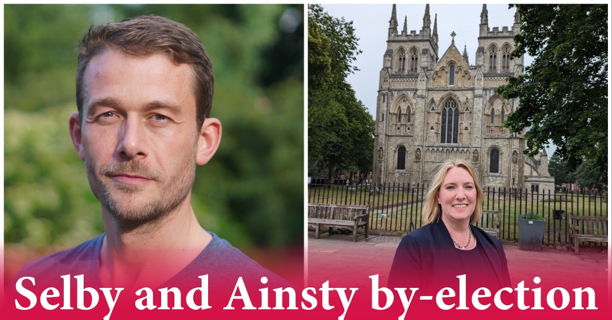 Selby and Ainsty by-election candidates Andrew Gray (independent) and Claire Holmes (Conservative).