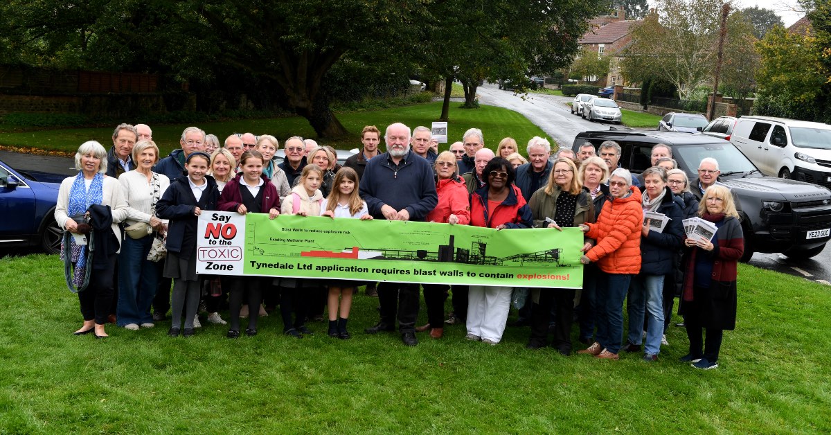 Campaigners against the asphalt plant near Knaresborough. Picture: Gerard Binks.