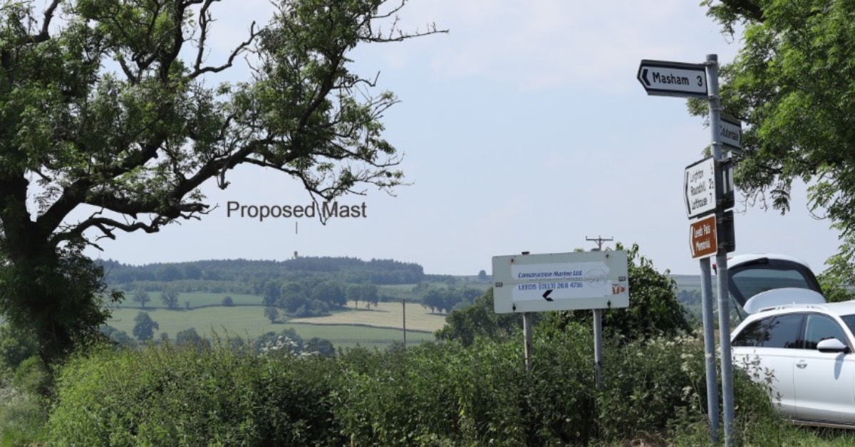 Site of the planned communications mast.