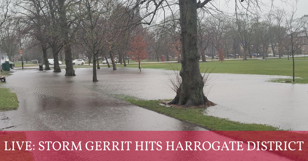 River Nidd bursts its banks as Storm Gerrit hits Harrogate district 