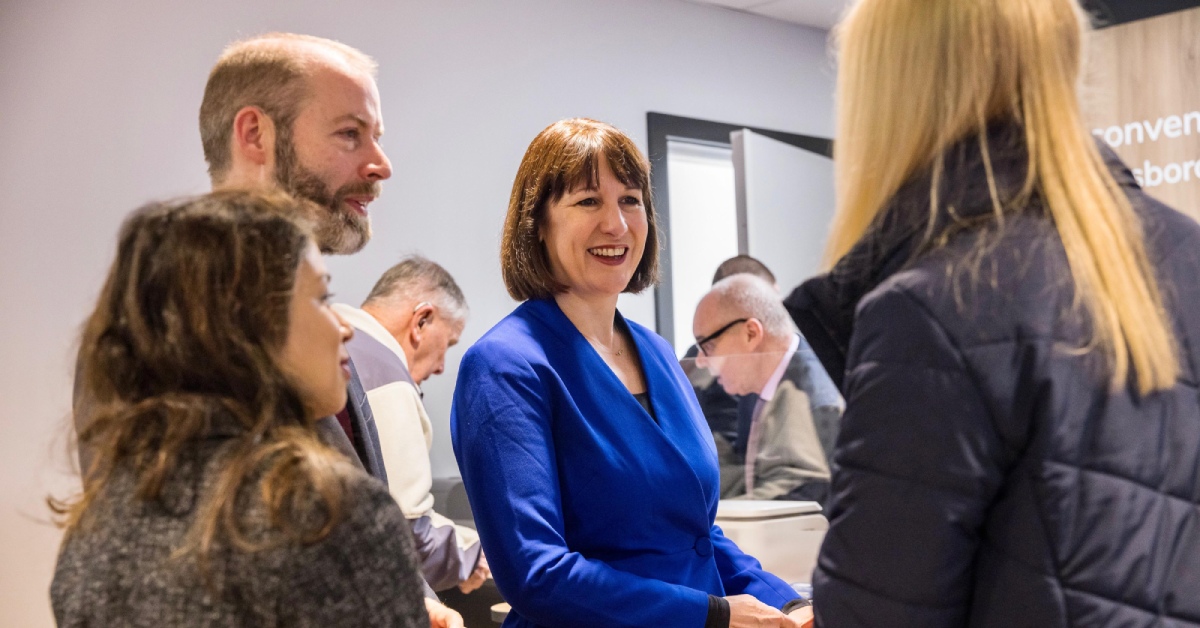 Shadow chancellor Rachel Reeves visits Knaresborough banking hub