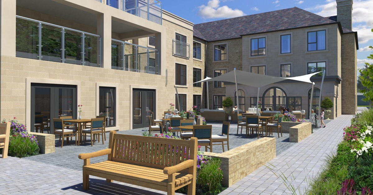An architect's impression of how the gardens at Lovett Care's new Harrogate care home, Fairfax Manor, will look.