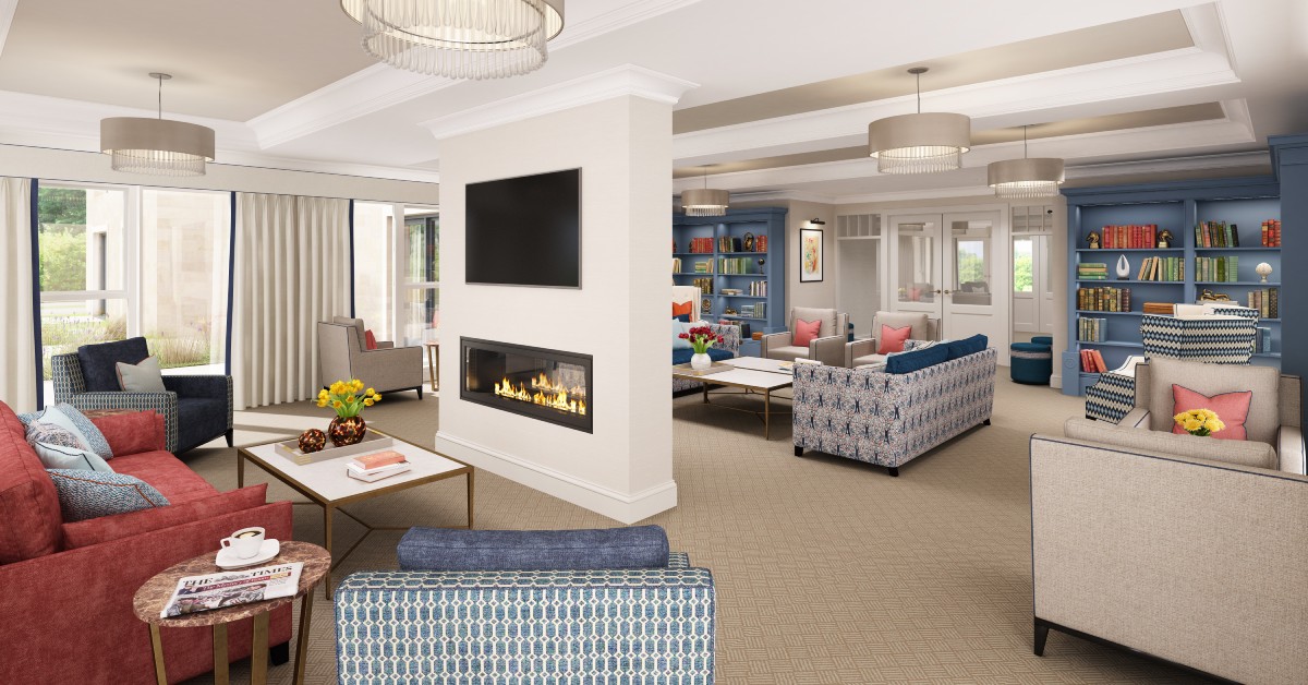An architect's impression of how the lounge in Lovett Care's new Harrogate care home, Fairfax Manor, will look.