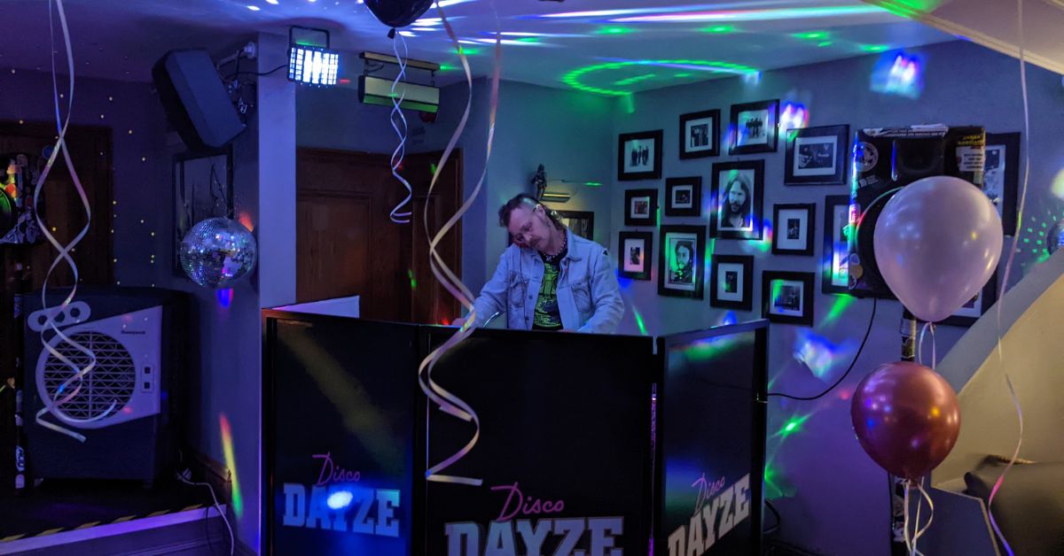 DJ at the daytime disco in Harrogate