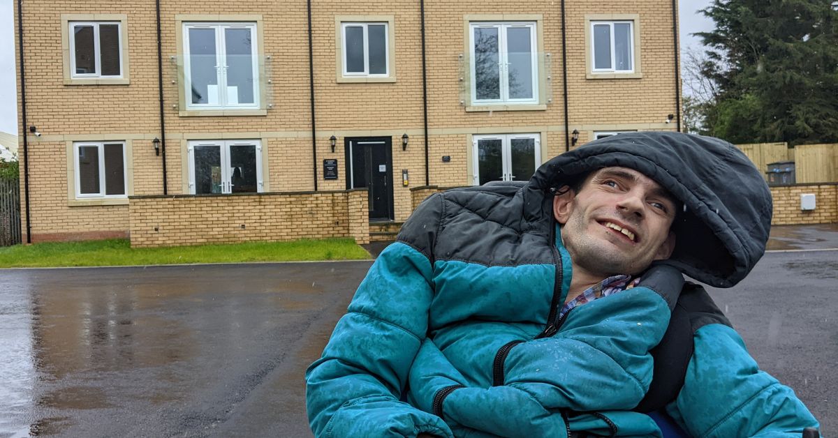 Photo of Nick Moxon, a resident of St Robert's Grove, a new supported living development in Harrogate.