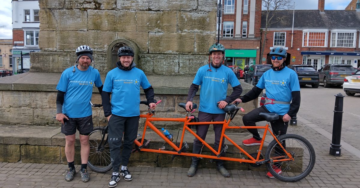Harrogate team take on coast-to-coast cycle on a quadtandem
